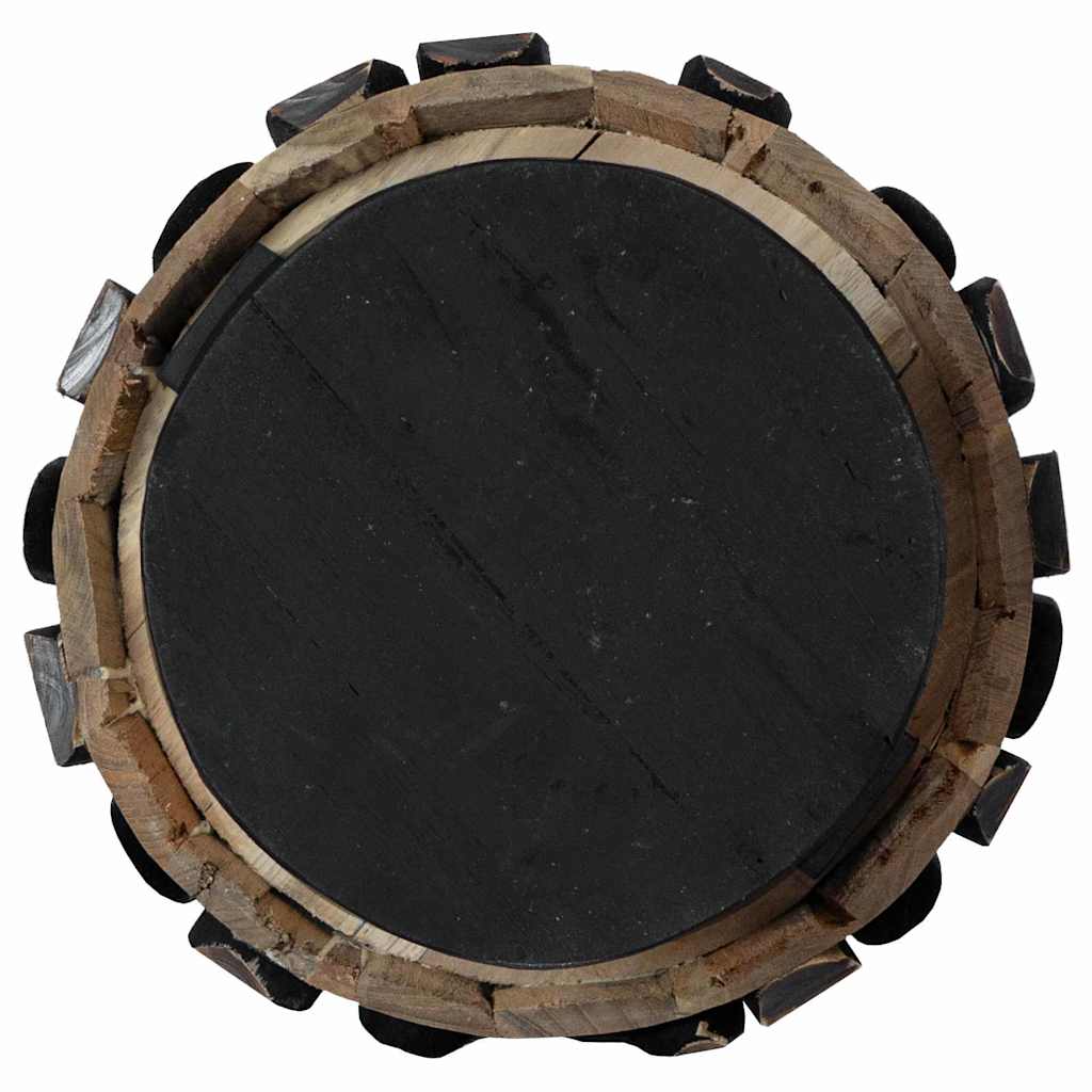 Juletræ med stativ Brun 90 cm Massivt teaktræ