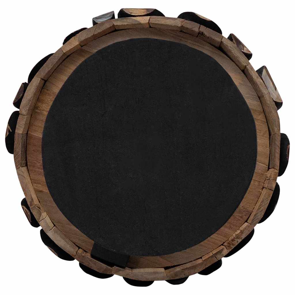 Juletræ med stativ Brun 120 cm Massivt teaktræ