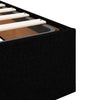 Sengestel med madras Blcak 140 x 200 cm Stof