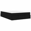 Sengestel med opbevaring Blcak 160 x 200 cm Stof