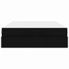 Sengestel med opbevaring Blcak 160 x 200 cm Stof