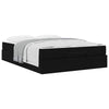 Sengestel med opbevaring Blcak 160 x 200 cm Stof