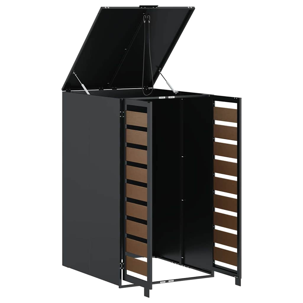 Affaldsspand opbevaring med gasløftlåg til 240L spand Antracit