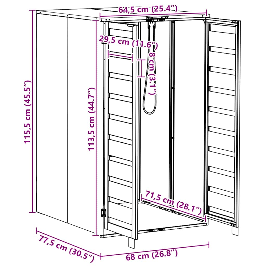 Affaldsspand opbevaring med gasløftlåg til 240L spand Antracit