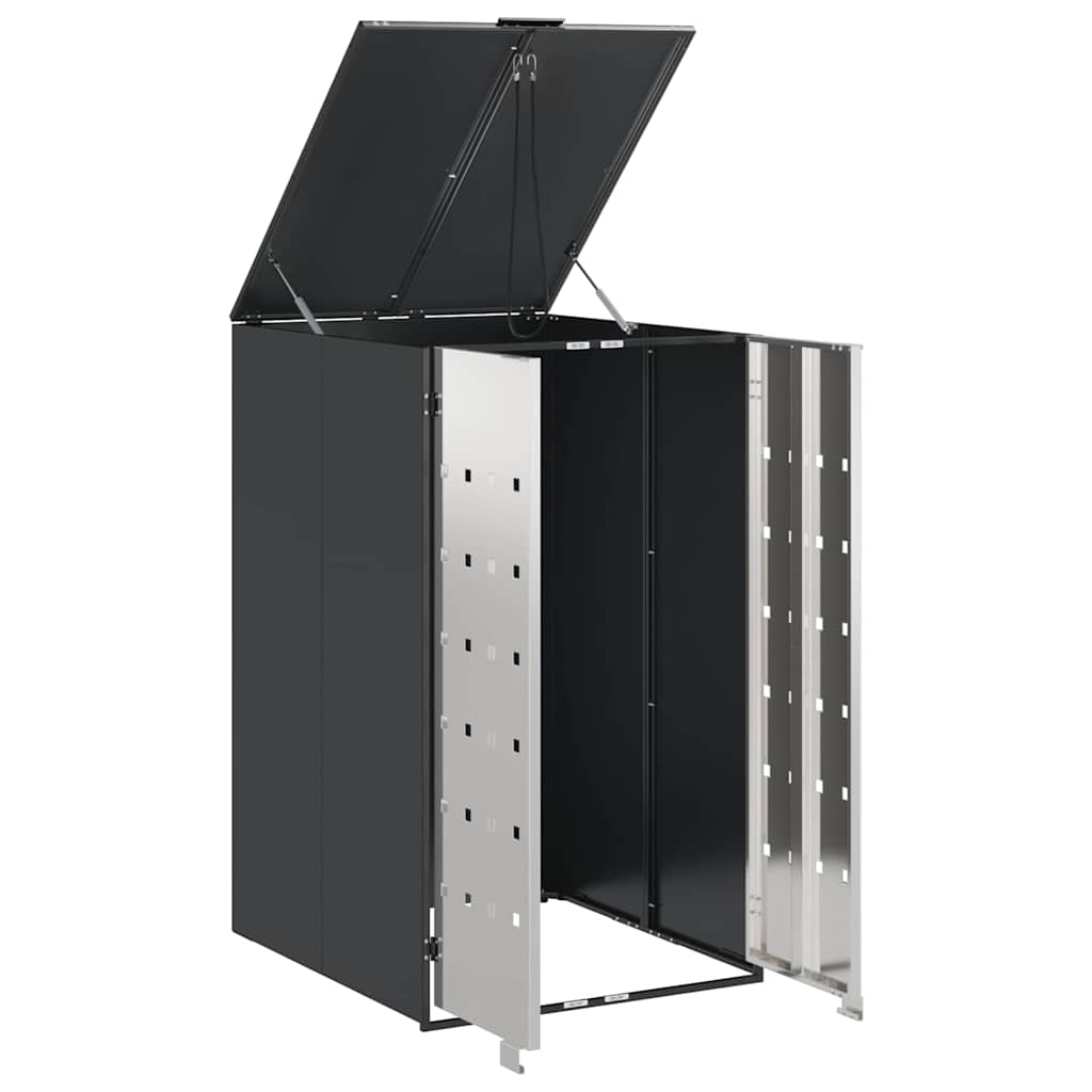 Affaldsspand opbevaring med gasløftlåg til 240L spand Antracit