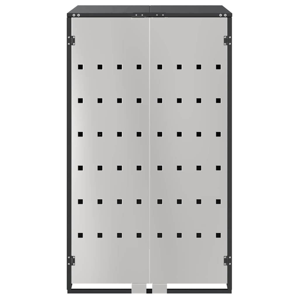 Affaldsspand opbevaring med gasløftlåg til 240L spand Antracit