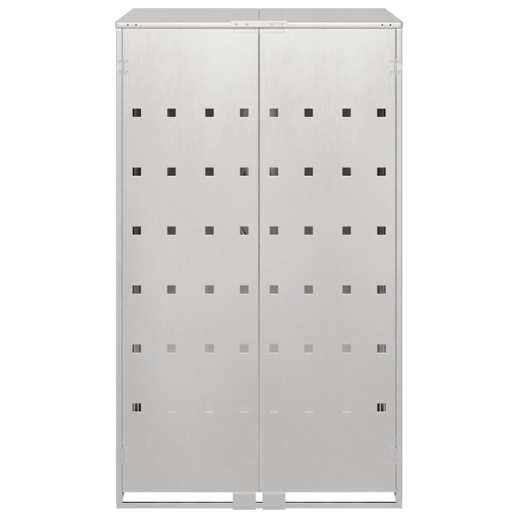 Affaldsspand opbevaring med gasløftlåg til 240L spand Sølv