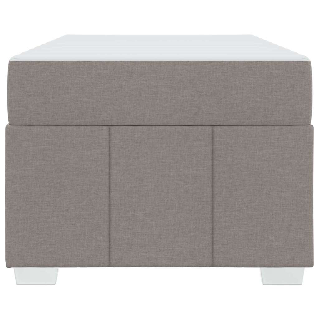 Sengestel med madras Gråbrun 120 x 190 cm Stof