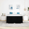 Sengestel med madras Sort 160 x 200 cm Stof
