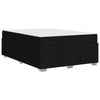 Sengestel med madras Sort 160 x 200 cm Stof