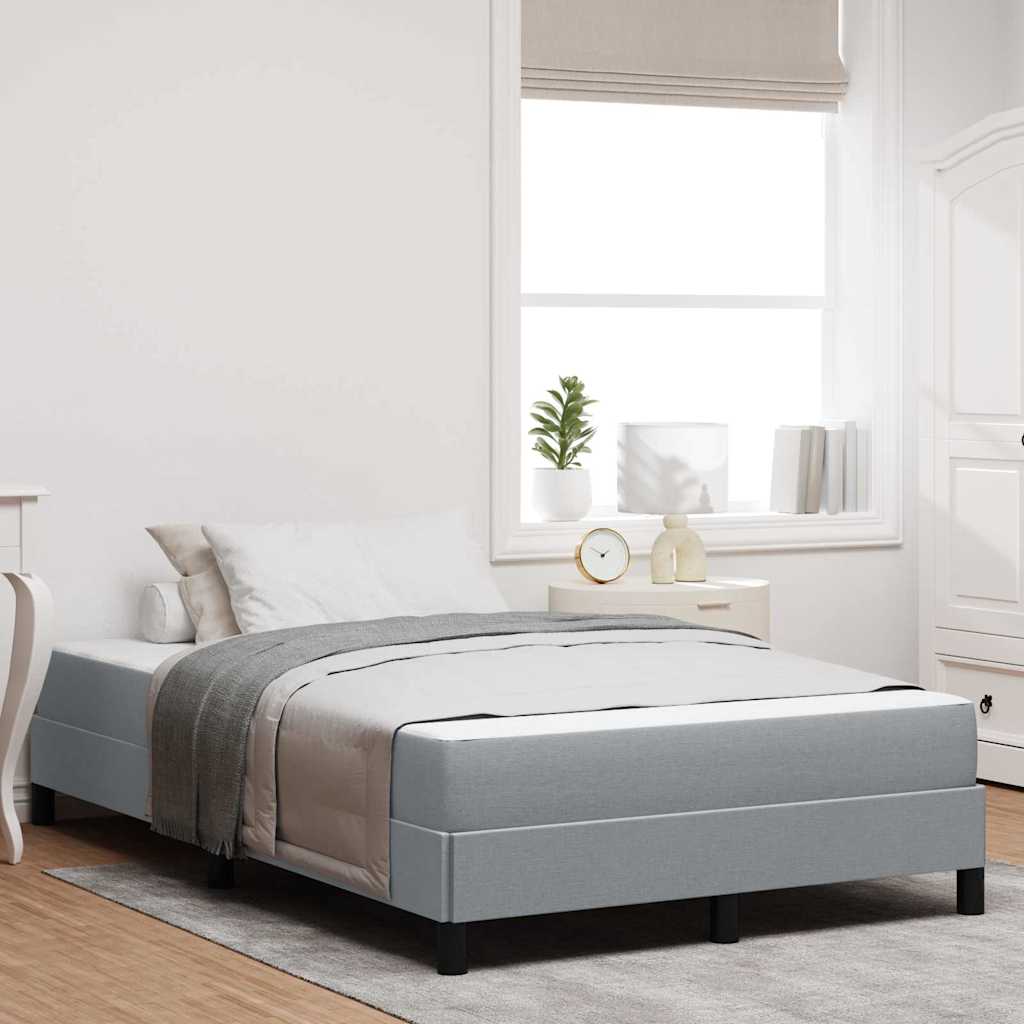 Box spring seng med madras Lysegrå 120 x 190 cm Stof