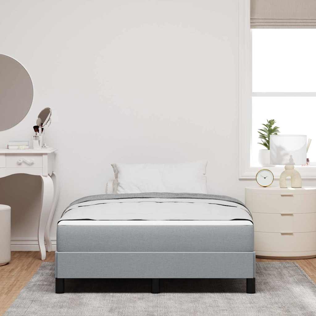 Box spring seng med madras Lysegrå 120 x 190 cm Stof