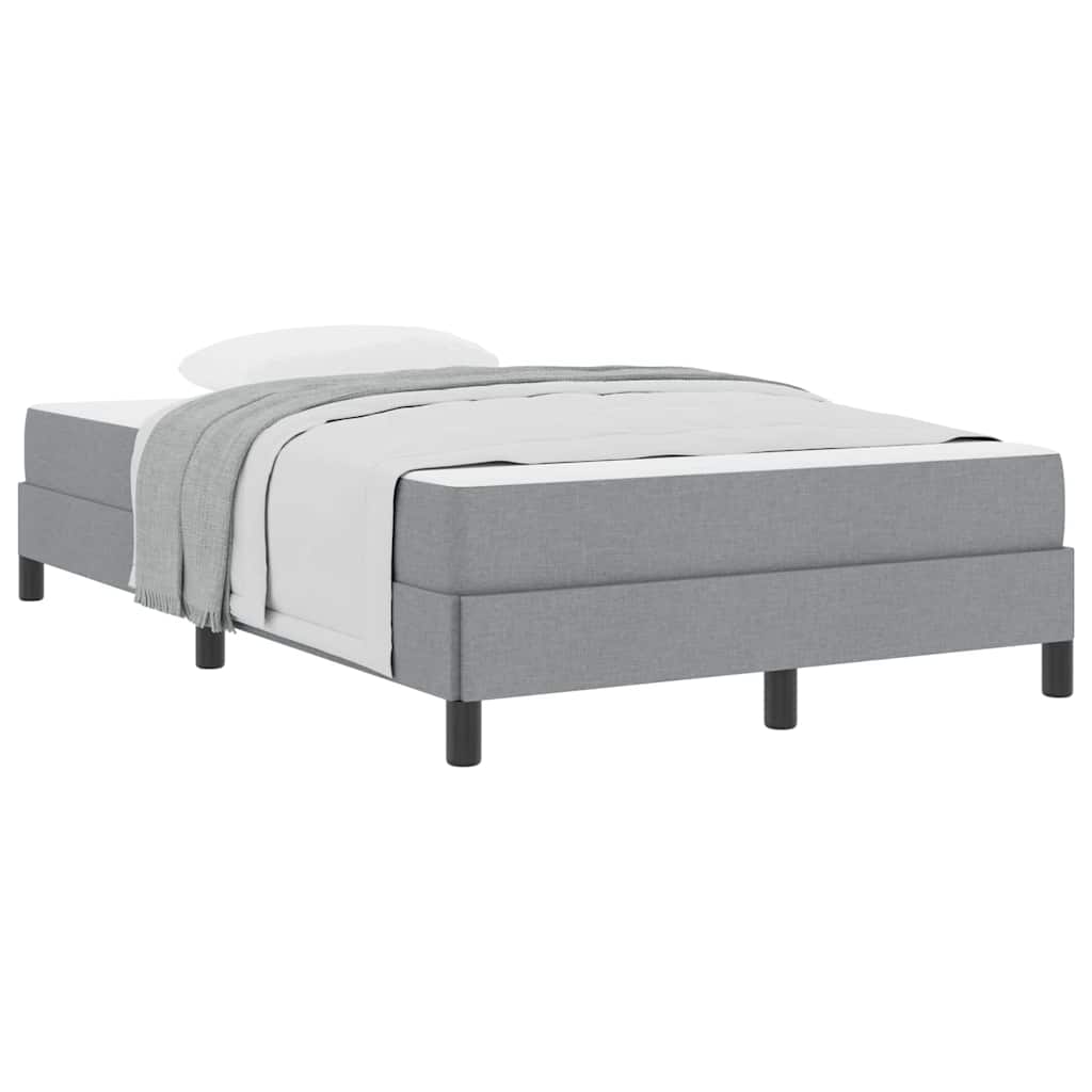 Box spring seng med madras Lysegrå 120 x 190 cm Stof