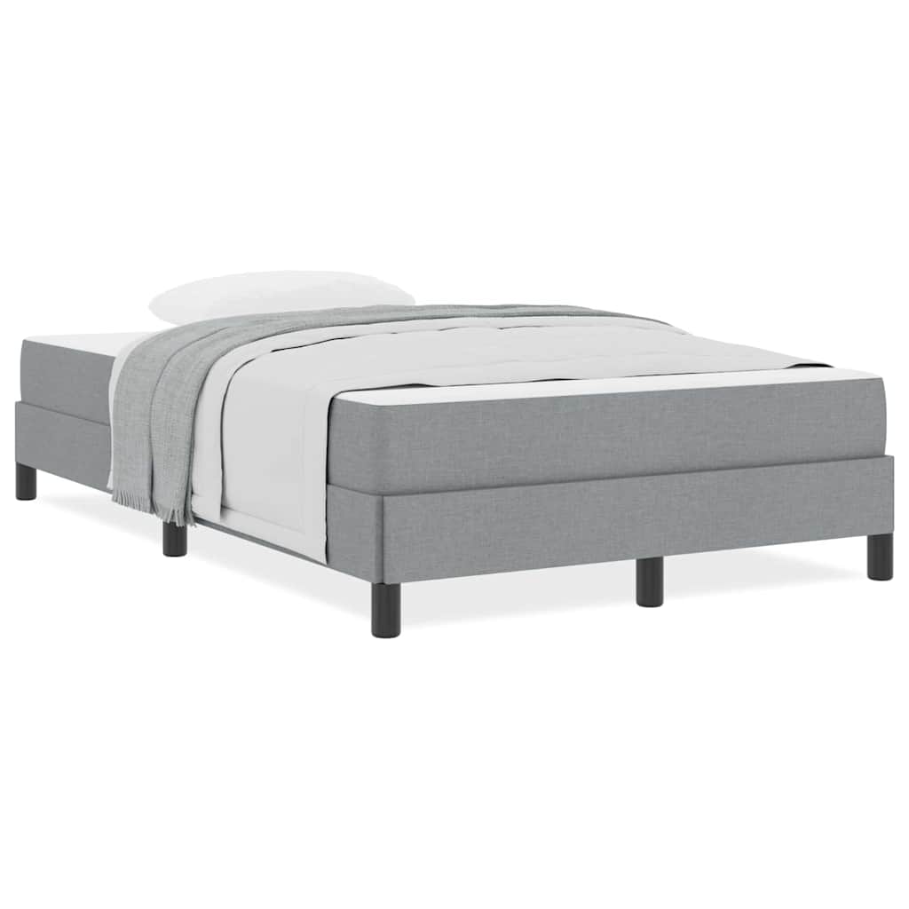 Box spring seng med madras Lysegrå 120 x 190 cm Stof