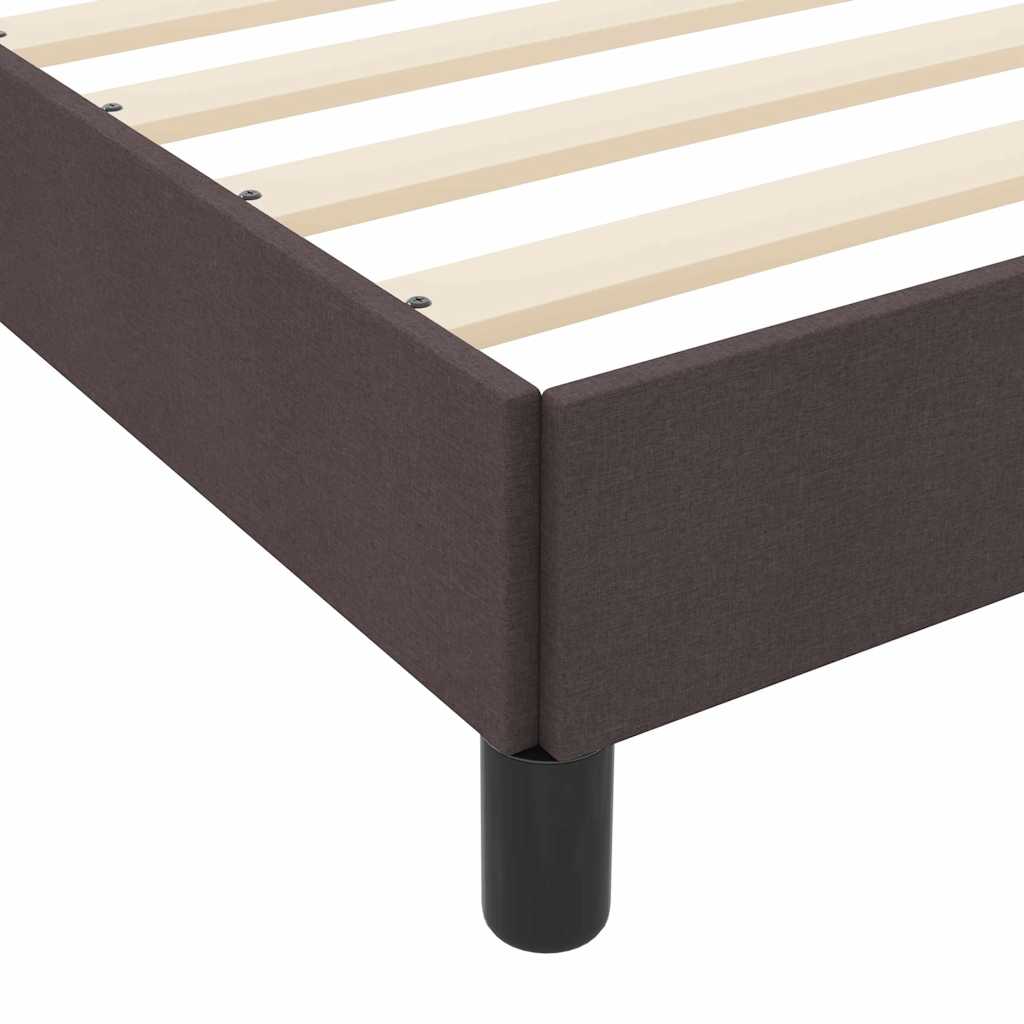 Box spring seng med madras Mørkebrun 120 x 190 cm Stof