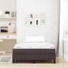 Box spring seng med madras Mørkebrun 120 x 190 cm Stof