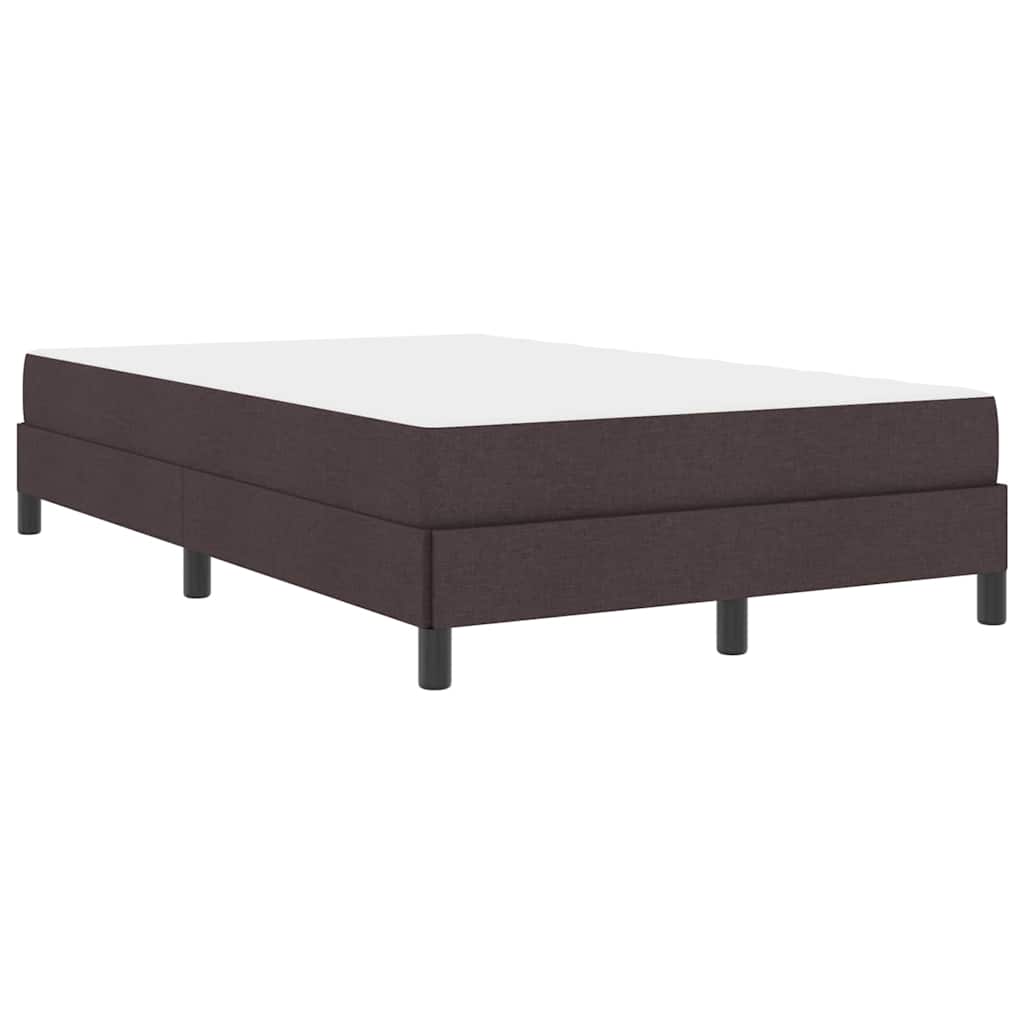Box spring seng med madras Mørkebrun 120 x 190 cm Stof