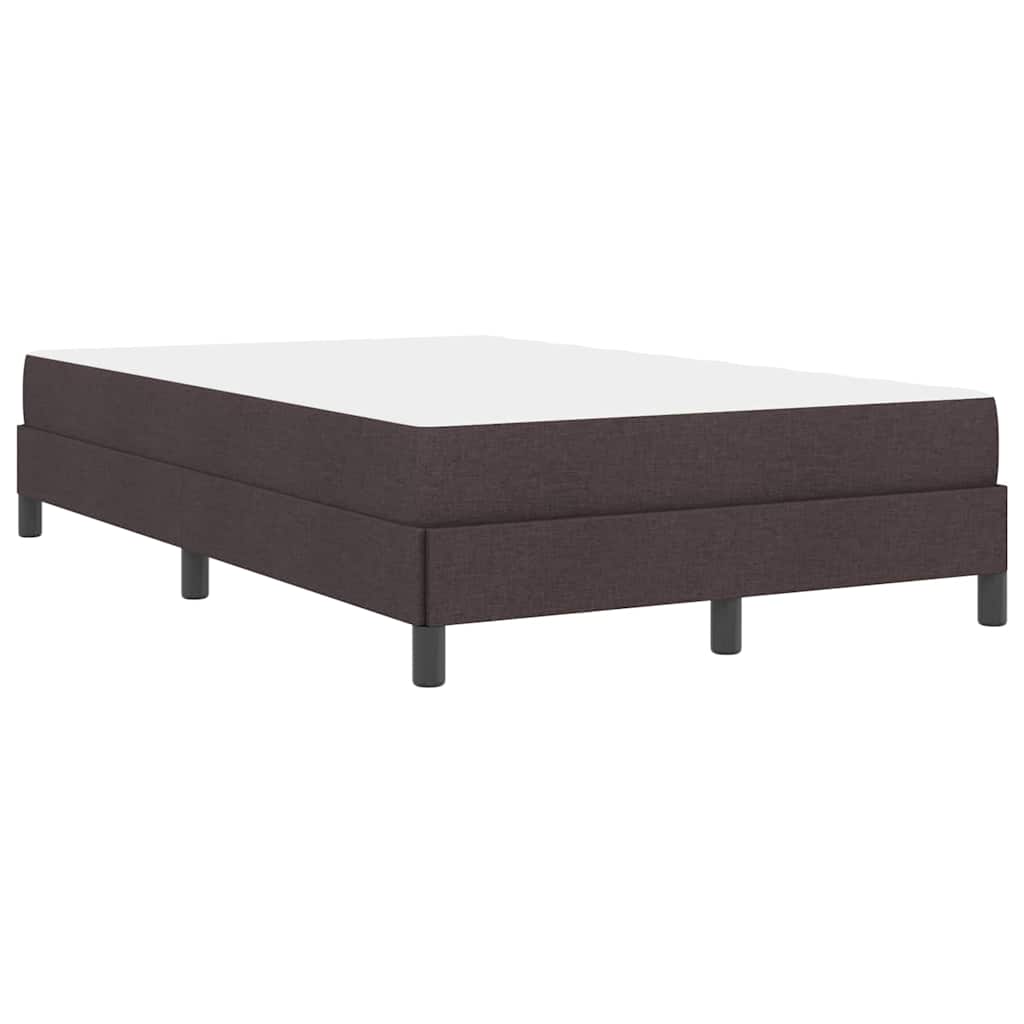 Box spring seng med madras Mørkebrun 120 x 190 cm Stof