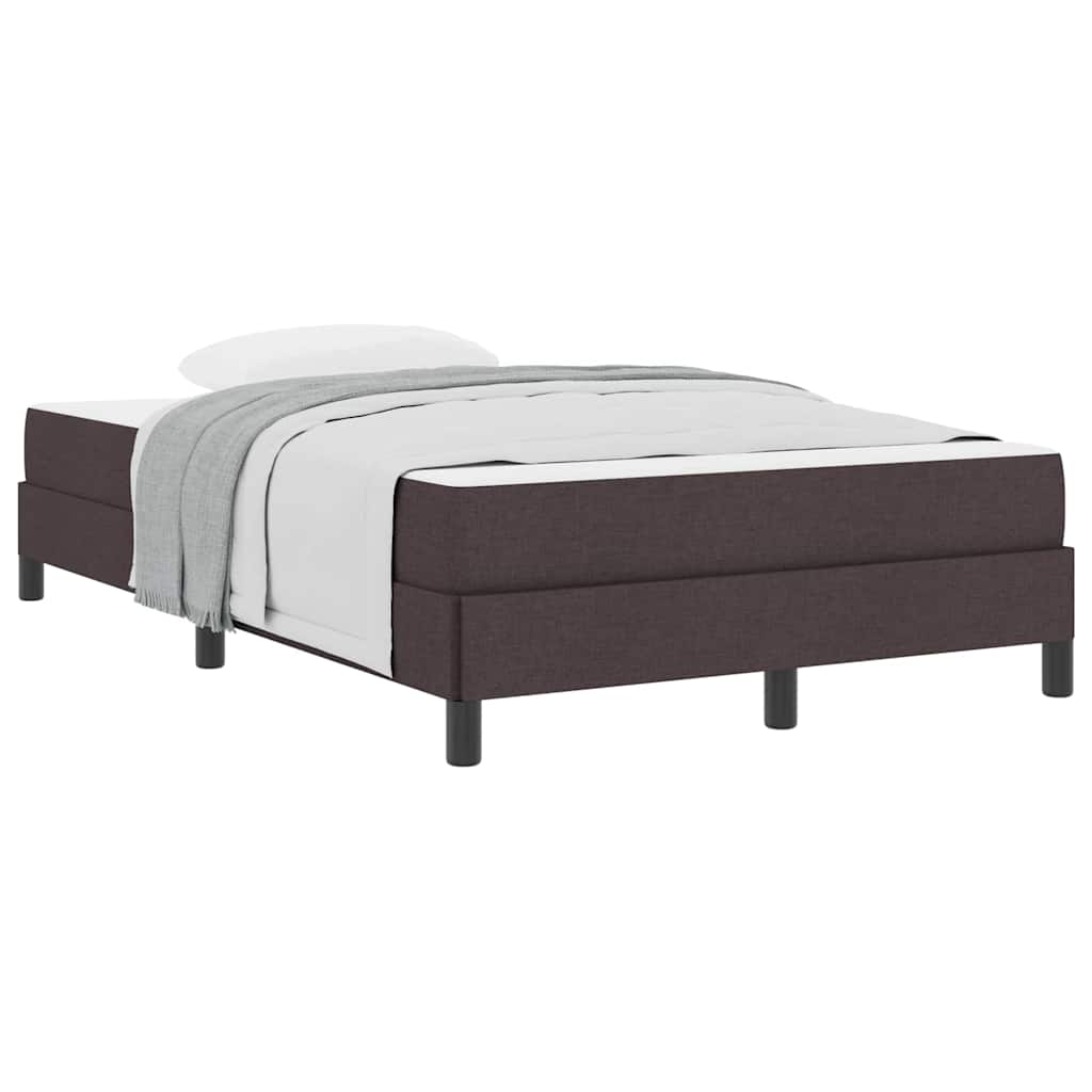 Box spring seng med madras Mørkebrun 120 x 190 cm Stof