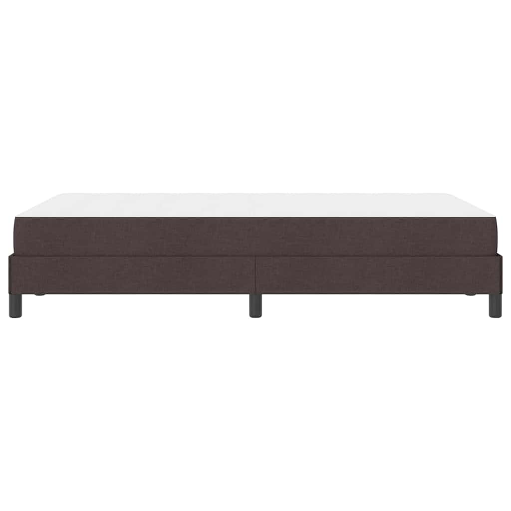 Box spring seng med madras Mørkebrun 120 x 190 cm Stof
