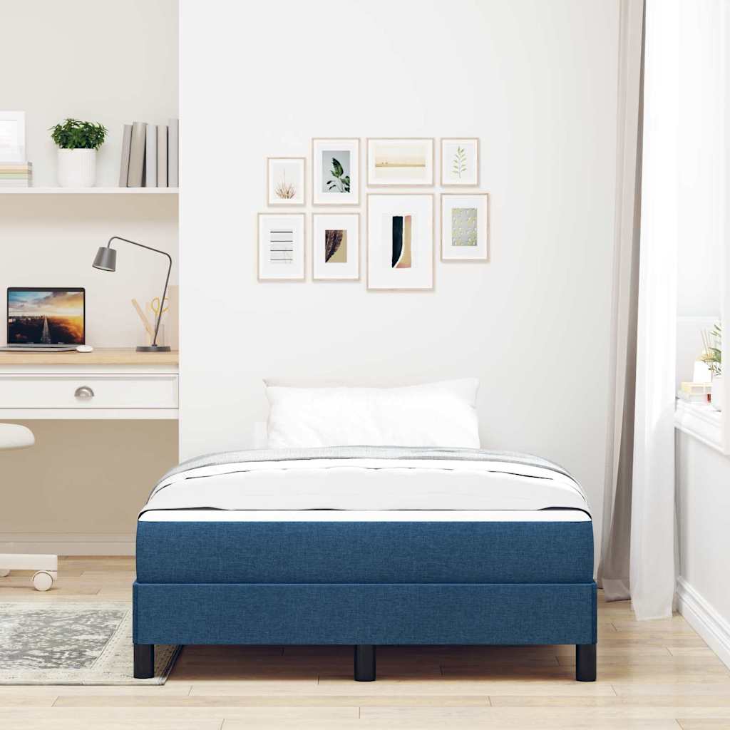 Box spring seng med madras Blå 120 x 190 cm Stof