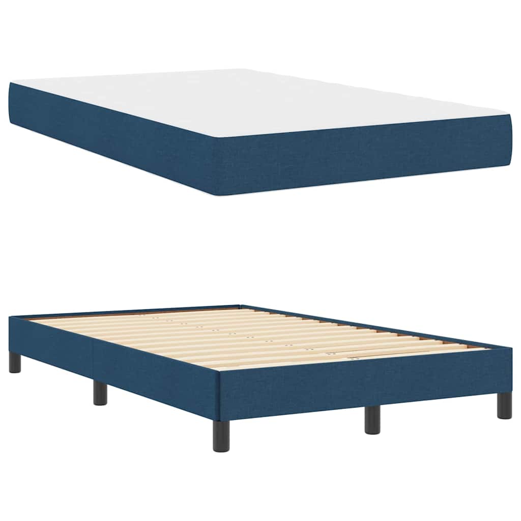 Box spring seng med madras Blå 120 x 190 cm Stof