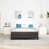 Box spring seng med madras Mørkebrun 140 x 200 cm Stof