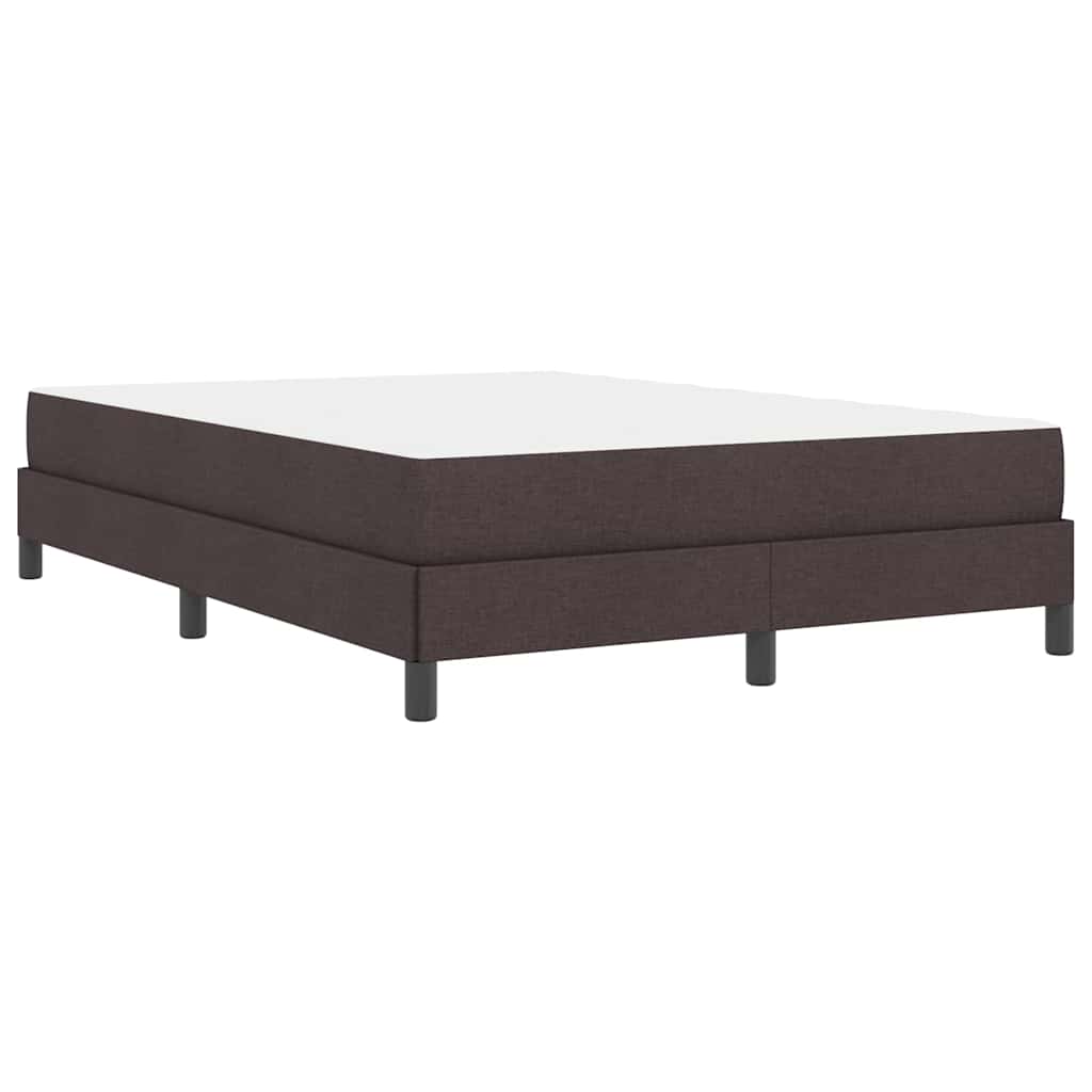 Box spring seng med madras Mørkebrun 140 x 200 cm Stof