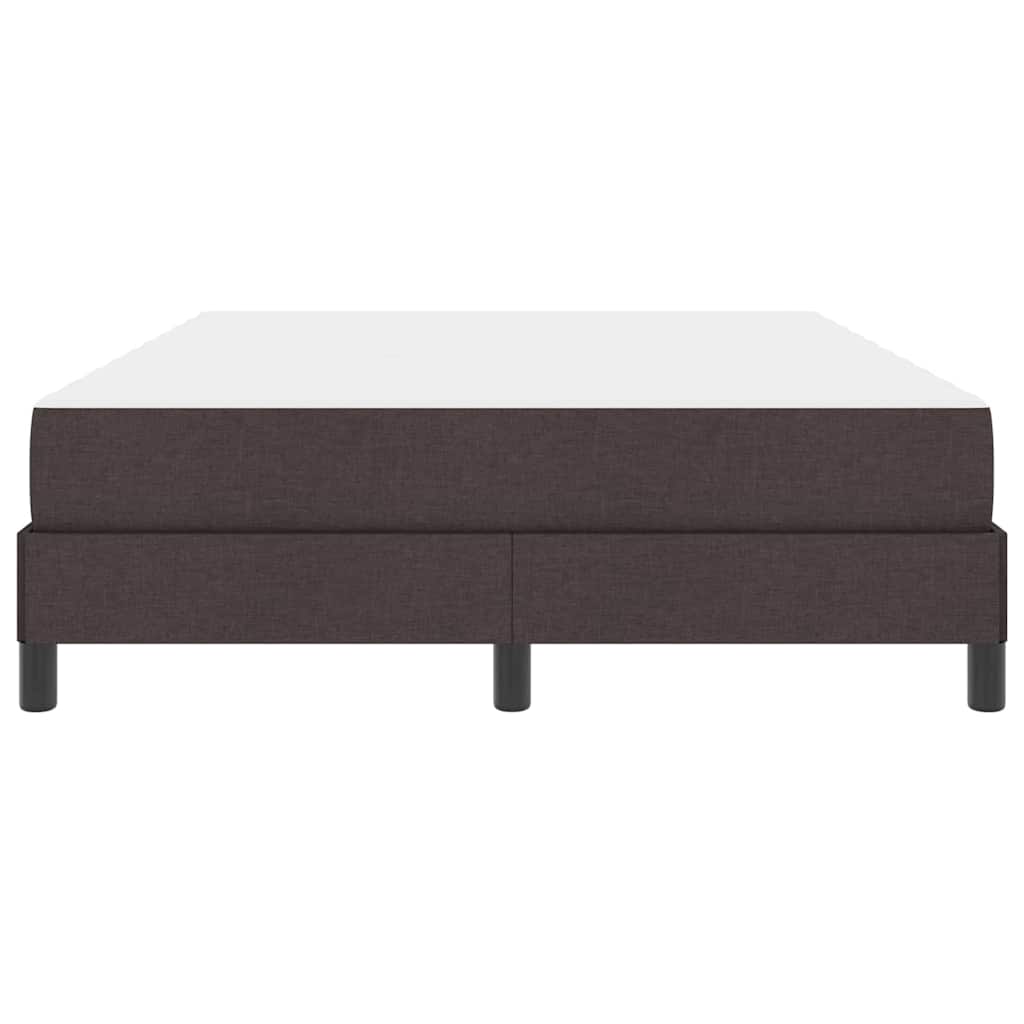 Box spring seng med madras Mørkebrun 140 x 200 cm Stof