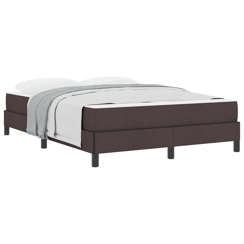 Box spring seng med madras Mørkebrun 140 x 200 cm Stof