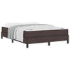 Box spring seng med madras Mørkebrun 140 x 200 cm Stof