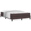 Box spring seng med madras Mørkebrun 140 x 200 cm Stof