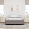 Box spring seng med madras Gråbrun 140 x 200 cm Stof
