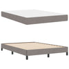 Box spring seng med madras Gråbrun 140 x 200 cm Stof