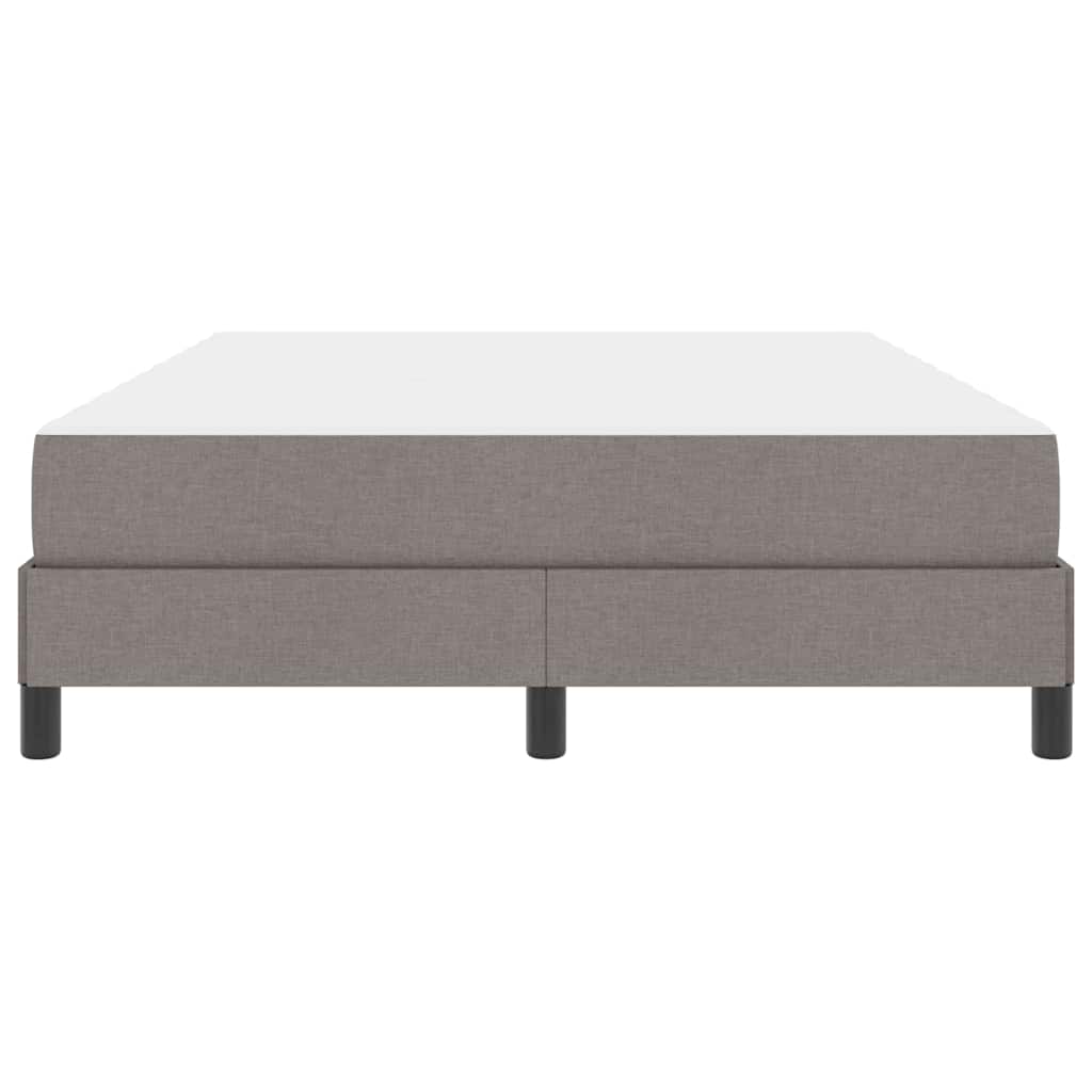 Box spring seng med madras Gråbrun 140 x 200 cm Stof