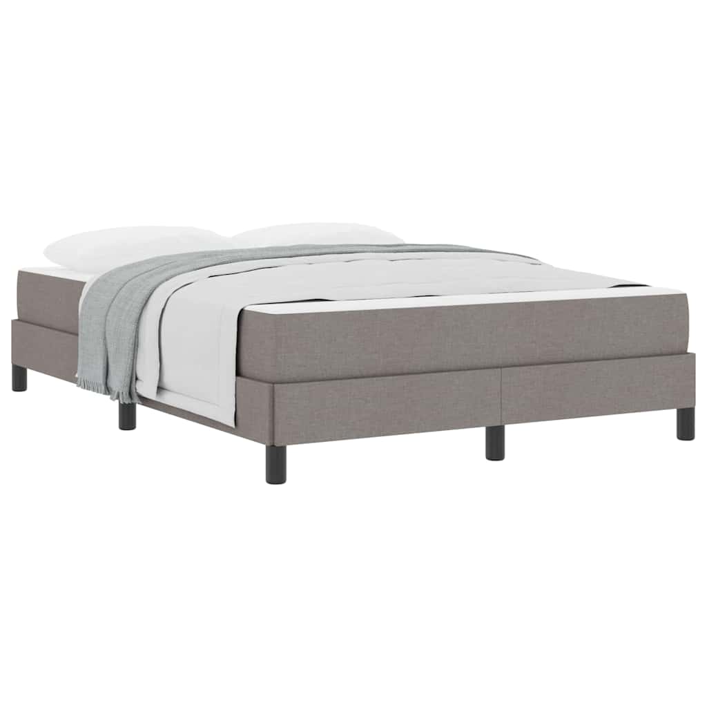 Box spring seng med madras Gråbrun 140 x 200 cm Stof