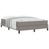 Box spring seng med madras Gråbrun 140 x 200 cm Stof