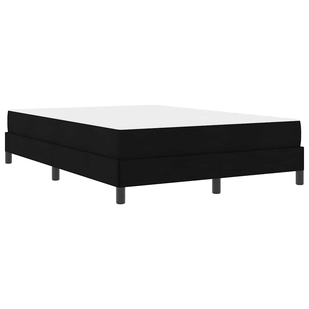 Box spring seng med madras Sort 160 x 200 cm Stof