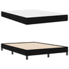 Box spring seng med madras Sort 160 x 200 cm Stof