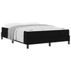 Box spring seng med madras Sort 160 x 200 cm Stof