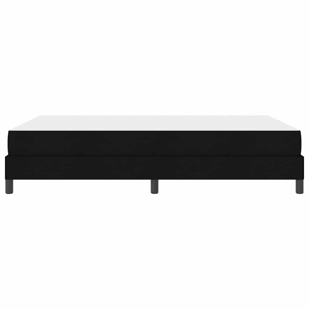 Box spring seng med madras Sort 160 x 200 cm Stof