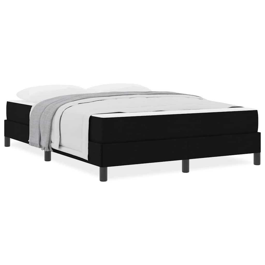 Box spring seng med madras Sort 160 x 200 cm Stof