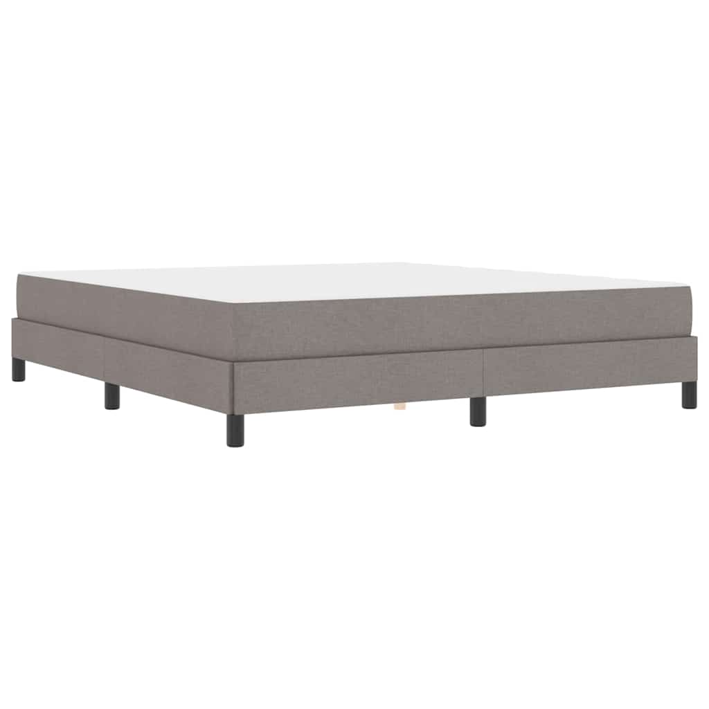 Box spring seng med madras Gråbrun 180 x 200 cm Stof