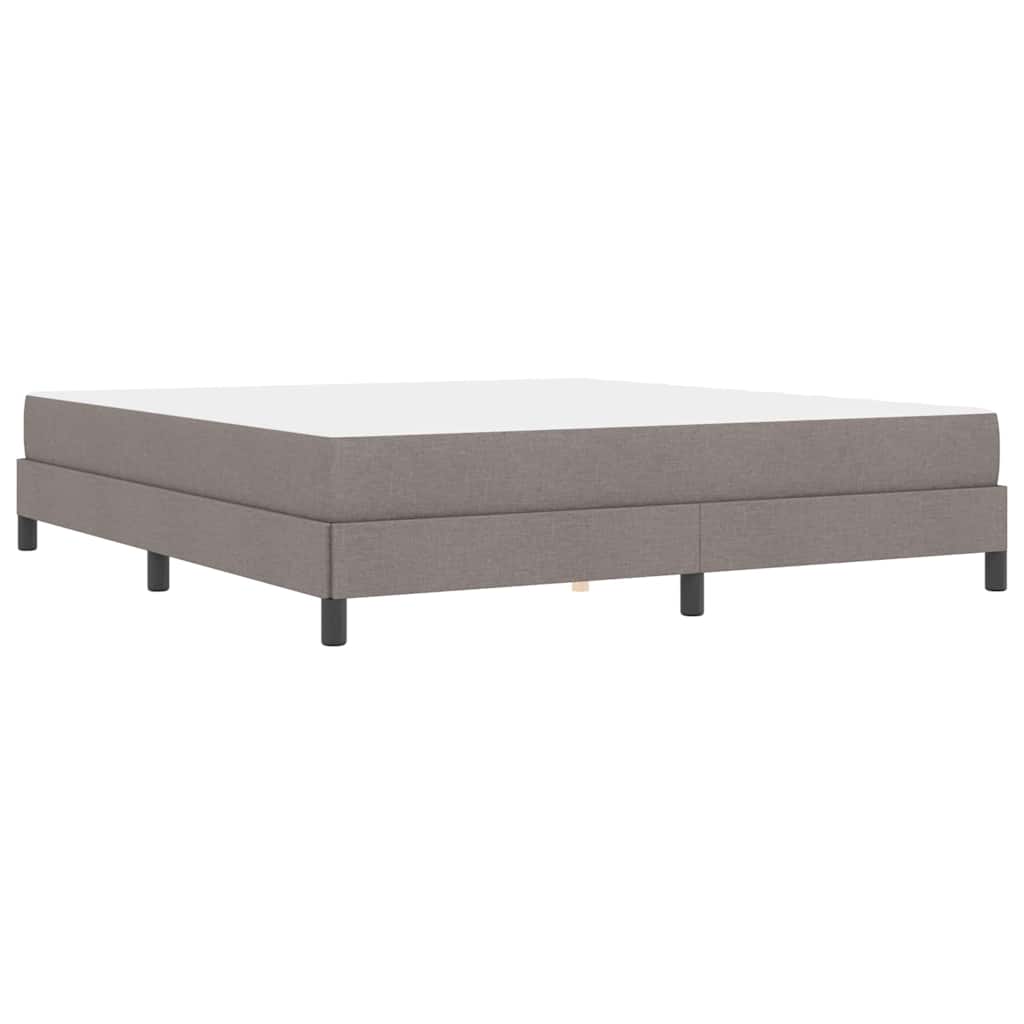 Box spring seng med madras Gråbrun 180 x 200 cm Stof