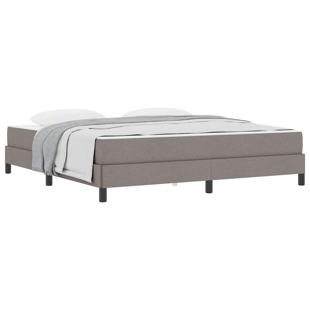 Box spring seng med madras Gråbrun 180 x 200 cm Stof