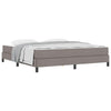 Box spring seng med madras Gråbrun 180 x 200 cm Stof