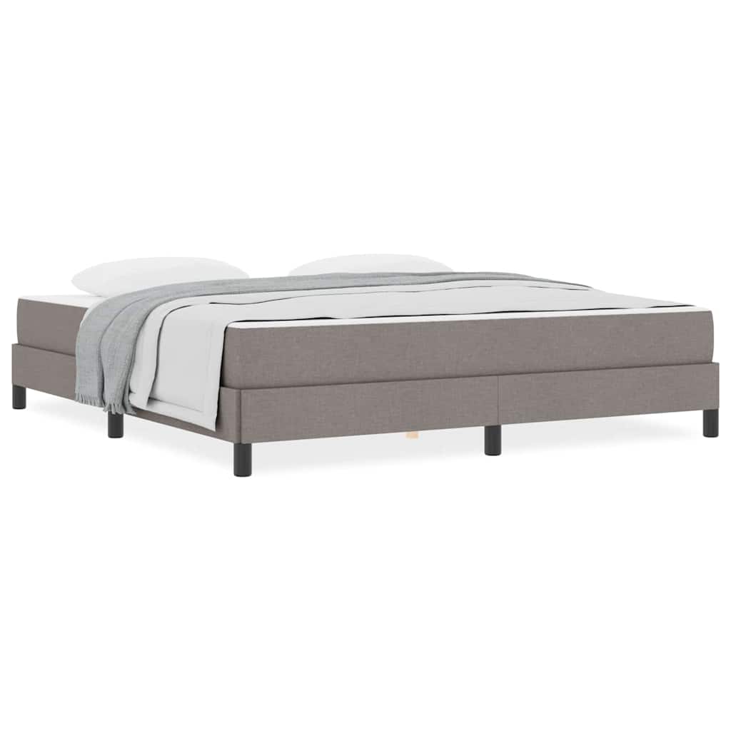 Box spring seng med madras Gråbrun 180 x 200 cm Stof