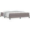 Box spring seng med madras Gråbrun 180 x 200 cm Stof
