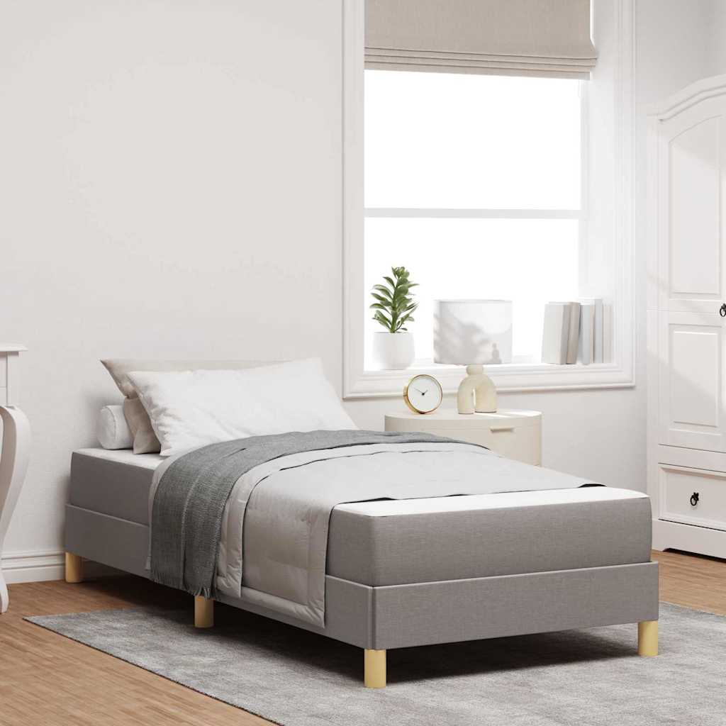Box spring seng Taupe og Brun 80 x 200 cm