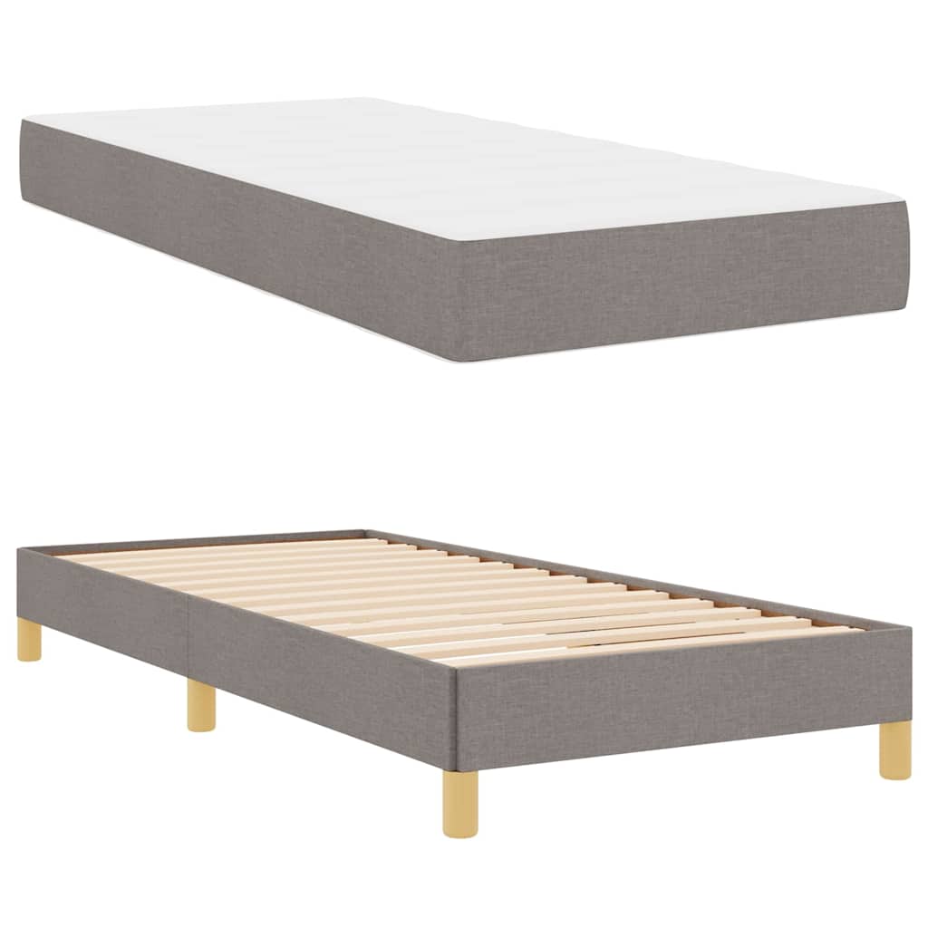 Box spring seng Taupe og Brun 80 x 200 cm